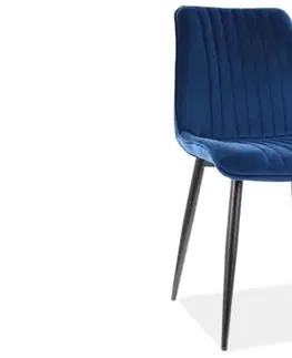 Jedálenské zostavy Jedálenská stolička KIM VELVET Signal