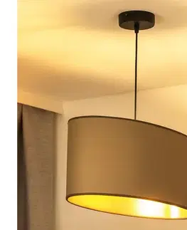 Svietidlá  - Luster na lanku OVAL VEGAN 1xE27/15W/230V béžová 603355