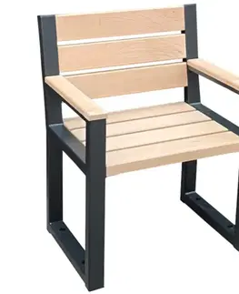 Záhradné drevené kreslá Drevená stolička moderná s opierkami lakťov