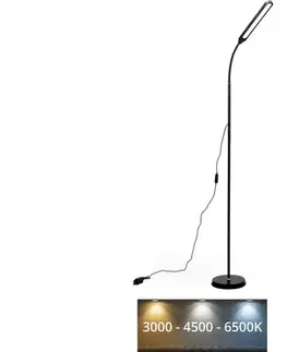 Lampy  LED Stmievateľná stojacia lampa SIGNUS LED/10W/230V 3000/4500/6500K čierna PFL22B