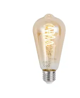 LED osvetlenie Inteligentná stmievateľná LED žiarovka E27 ST64 jantárová 4,9W 320 lm 2500K Zigbee