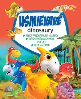 Nalepovačky, vystrihovačky, skladačky Usmievavé dinosaury