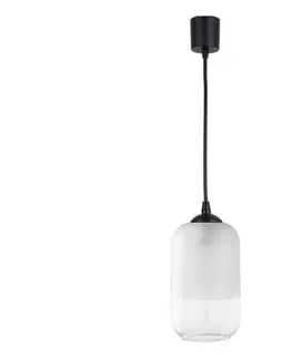 Svietidlá BRILAGI - LED luster na lanku RETRO GLASS 1xE27/60W/230V, priemer 14 cm, čierna/biela NSTK7777+TK6439A