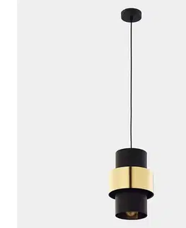 Svietidlá  Luster na lanku CALISTO 1xE27/15W/230V zlatá/čierna 4377