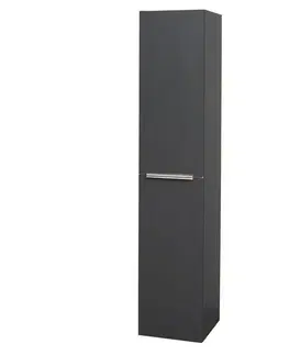 Kúpeľňový nábytok Mereo Mailo, kúpeľňová skrinka vysoká 170 cm, antracit, elox AL madlo CN534LPN