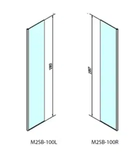 Sprchovacie kúty POLYSAN - MODULAR SHOWER prídavný panel na inštaláciu na stenu modulu 2, 1000 ľavý MS2B-100L