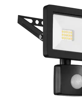 Svietidlá Eglo 64878 - LED Reflektor so senzorom FILETTI LED/10W/230V 4000K IP44 čierna 64878