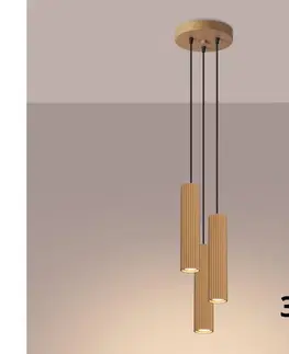 Svietidlá BRILAGI - LED závesný luster na lanku CRESTO 3xGU10/10W/230V zlatý BR.1557