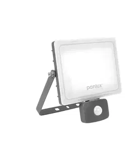 Záhradné lampy Panlux PN32300016 Reflektorové svietidlo so senzorom Vana profi S sivá, 50 W