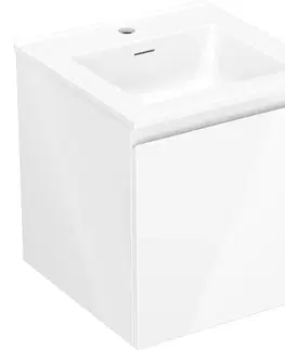 Kúpeľňový nábytok MEXEN/S - Orio kúpeľňová skrinka 45 cm s umývadlom Otis, 1 šuplík, biela lesk 91A10-04547-1-BF00-W18M00
