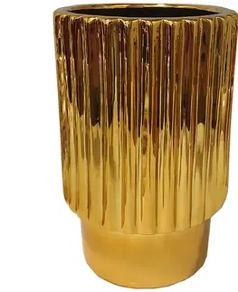Záhrada Kvetináč YS44128-S Electroplating Effect D12xh18 Gold