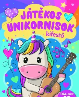 Nalepovačky, vystrihovačky, skladačky Játékos unikornisok kifestő