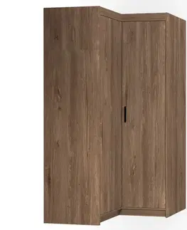 Šatníkové skrine Skriňa Elena 2D Rohová dub lefkas