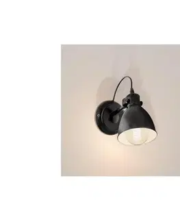 Svietidlá Eglo 55261 - Nástenné svietidlo PRIDDY 1xE27/40W/230V čierna 55261
