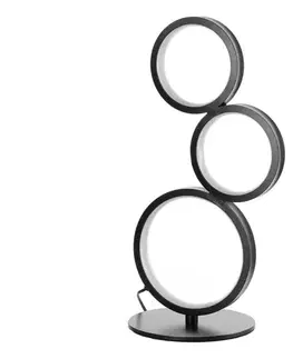 Lampy ONLI - LED stolná lampa RINGS LED/17W/230V 4000K 37 cm čierna 5045/LNF