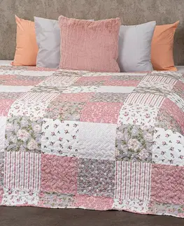 Prikrývky 4Home Prehoz na posteľ Pink Rose Patchwork, 220 x 240 cm