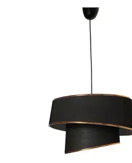 Svietidlá  Luster na lanku BARETTE 1xE27/60W/230V čierna/medená 390FLH1627