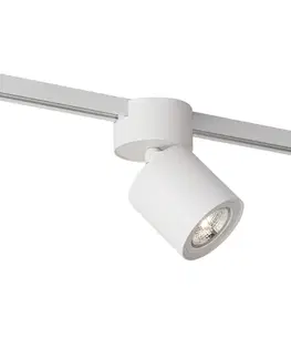 Koľajnicové svetelné systémy Moderný biely reflektor pre 1-fázový koľajnicový systém GU10 70mm - Iconic Roto