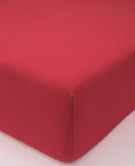 Plachty MKLozkoviny.sk Jersey prostěradlo s elastanem 140 × 200 cm – vínové