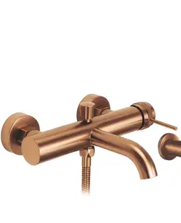 Kúpeľňové batérie REA - Vaňová batéria Lungo Grip Brush Copper REA-B4567