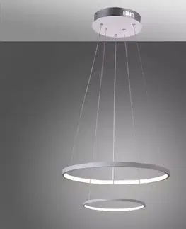 Moderné lampy do obývačky Závesné svietidlo Lune 50 dvojité okrúhle 40W LED 4000k Biela