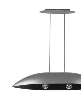 Svietidlá  Luster na lanku GONDOLA 2xE27/60W/230V strieborná/čierna 40643
