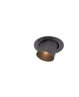 Zapustené svietidlá Moderné zabudované bodové svetlo tmavosivé GU10 50 mm okrúhle výkyvné - Installa
