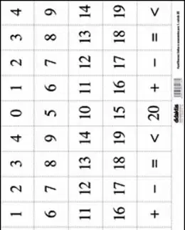 Matematika Vystřihovací číslice a znaménka pro 1. ročník ZŠ