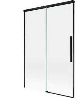 Sprchové dvere MEXEN/S - Rox vaňová zástena 2-krídlová posuvná 120 x 150, transparent, čierna 8C9-120-001-70-00