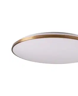 Svietidlá  Stlmiteľné LED stropné svietidlo KERN LED/100W/230V pr. 100 cm zlaté + diaľkové ovládanie 331946