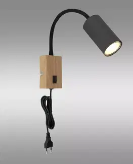 Lampy do obývačky Nástenná lampa 57911WG grafit K