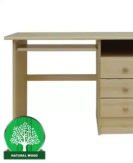 Moderné kancelárske stoly Písací stôl  B-115 3S borovica