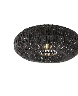 Stropné osvetlenie Retro stropné svietidlo čierne 50 cm - Lina