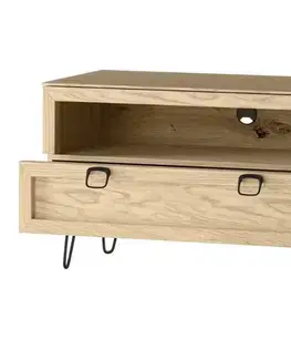 TV stolíky Stolík pod TV BIMBO 25 s LED, dub divoký / artisan olej