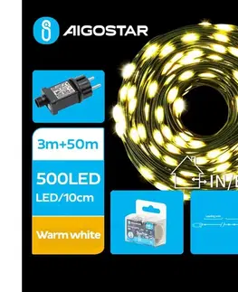 LED osvetlenie  B.V.  - LED vonkajší vianočný reťazec 500xLED/8 funkcií 53m IP44 teplá biela B103031S8