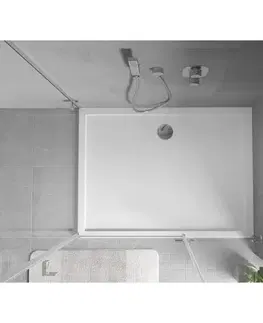 Vane MEXEN - Flow sprchová vanička obdĺžniková slim 80 x 95, biela lesk 46R108095