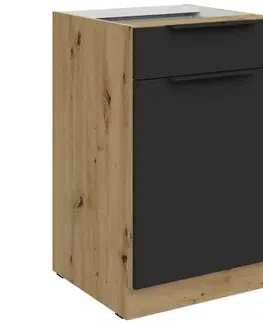Kuchynské skrinky stojace Kuchynská skrinka Aria-Bl/Ar Anti Fingerprint 50d 1f 1s Bb
