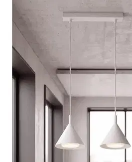 Svietidlá BRILAGI - Luster na lankách CONE DOUBLE 2xGX53/15W/230V biela WO-E14-G09-WHT-OEM