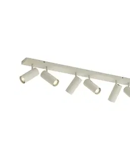 Stropné osvetlenie Moderné stropné svietidlo béžové 100 cm 6-svetiel nastaviteľné - Renna