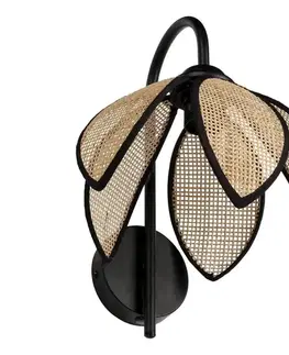 Svietidlá Osram - Nástenné svietidlo DECOR RATTAN 1xE27/15W/230V béžová/čierna 4058075847262