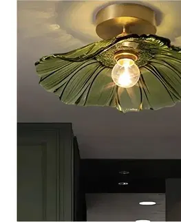 Svietidlá  Stropné svietidlo ACRYLIC 1xE27/40W/230V pr. 28 cm zlaté/zelené 751ARL1105