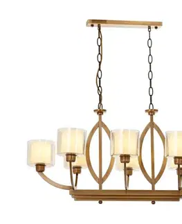 Svietidlá  Luster na reťazi LAHORE 8xE27/40W/230V bronzový 301AUR1314