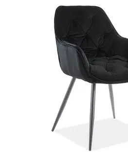 Stoličky Jedálenské kreslo CHERRY VELVET MATT Signal