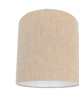 Tienidlo na lampu Látkové tienidlo béžové s buklé látkou 40/40 cm