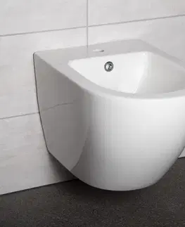 Záchody KERRA - Bidet závesný Delos (biele lesklé) 5907548117281