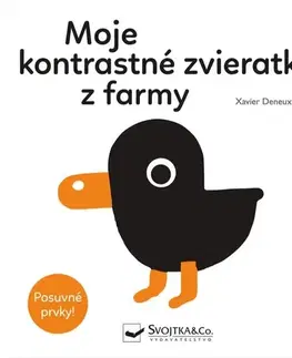 Leporelá, krabičky, puzzle knihy Moje kontrastné zvieratká z farmy - Xavier Deneux