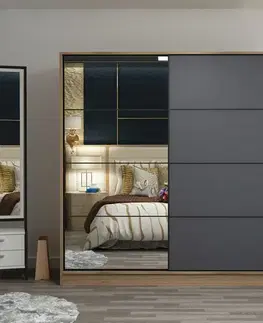 Šatňové skrine Šatníková skriňa Kale - 7167