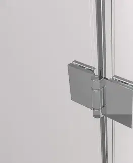 Sprchovacie kúty CERANO - Sprchovací kút Volpe Duo Ľ/P - 6 mm - chróm, transparentné sklo - 120x120x190 - zalamovacie CER-670672