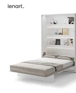 Postele Dig-net nábytok Sklápacia posteľ Lenart BED CONCEPT BC-01 biela | 140 x 200 cm