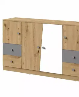 Komody do detskej izby Komoda Nero 06 160 – Šedá Mat